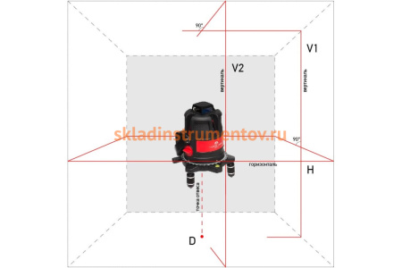 Лазерный уровень ADA ULTRALINER 360 2V с калибровкой А00467К
