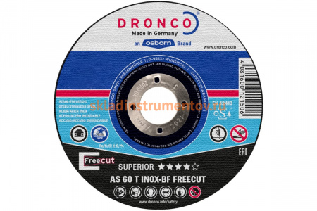 Диск отрезной по нержавейке AS60T FreeCut (125x2/1x22.23 мм) DRONCO 1121340100