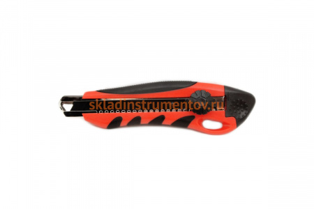 Нож Vira сегментированное лезвие, прорезиненный корпус Twist lock 18 мм 831306