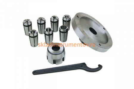 Патрон цанговый с цангами (4-16 мм) для токарного станка BD-7 Jet 50000921