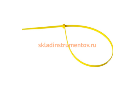 Нейлоновый хомут Зубр МАСТЕР желтый, 4,8 мм x 400 мм, 100 шт 309050-48-400