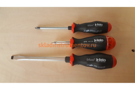 Отвертка с магнитным держателем под биты с набором бит 8шт. Felo 37320805
