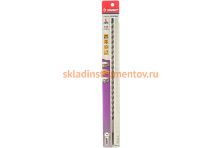 Сверло по бетону "Супер-6" (6x300 мм) Зубр 2916-300-06