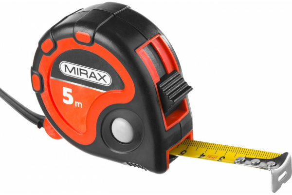 Рулетка MIRAX RX-3 5м / 19мм в двухкомпонентном пластиковом корпусе 34013-05-19