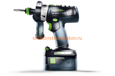 Аккумуляторная ударная дрель-шуруповерт FESTOOL PDC 18/4 5,2/4,0-Set/XL-SCA 576469