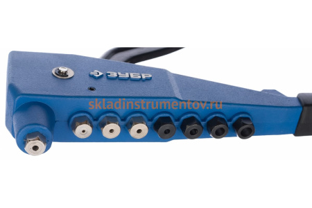 Литой усиленный заклепочник ЗУБР ЭКСПЕРТ для вытяжных и резьбовых заклепок 31196