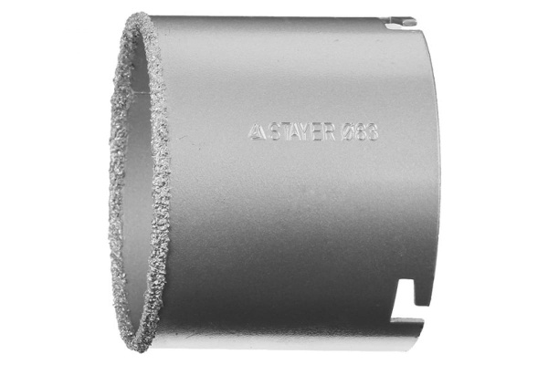 Коронка кольцевая с карбидно-вольфрамовой крошкой (67 мм) "PROFESSIONAL" STAYER 33345-67