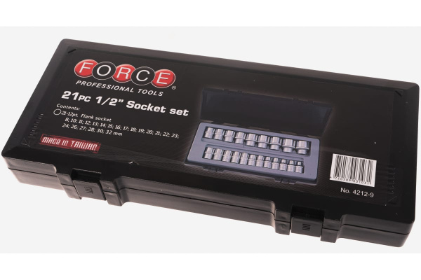 Набор головок 1/2" 12-гранные 21 шт. FORCE 4212-9