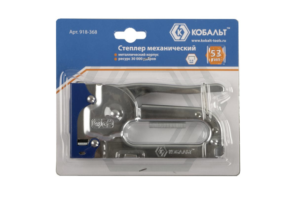 Механический степлер, скобы 4-8 мм, тип 53 КОБАЛЬТ 918-368