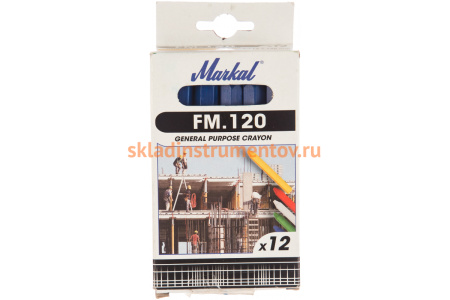 Восковой промышленный мелок Markal FM.120 универсальный, синий 44010400