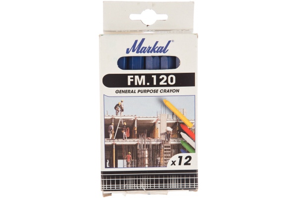Восковой промышленный мелок Markal FM.120 универсальный, синий 44010400 Восковой промышленный мелок Markal FM.120 универсальный, синий 44010400