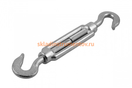Талреп Зубр DIN 1480, крюк-крюк, оцинкованный, кованая натяжная муфта, М6, ТФ5, 15 шт 4-304365-06