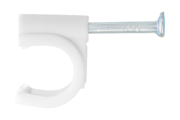 Электроустановочные скобы СИБРТЕХ 8 мм, круглый профиль, 50 шт 47518