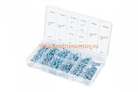 Набор саморезов СИБРТЕХ 200 предметов 47607