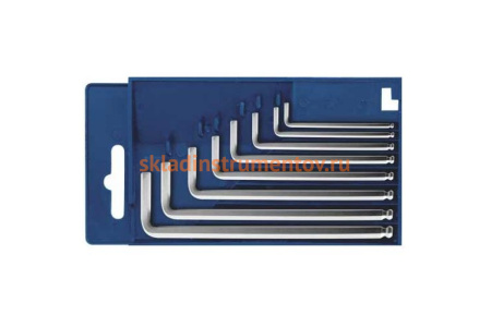 Набор ключей с шаровым наконечником Hex, 8 шт, 1.5-8 мм Контрфорс 137203