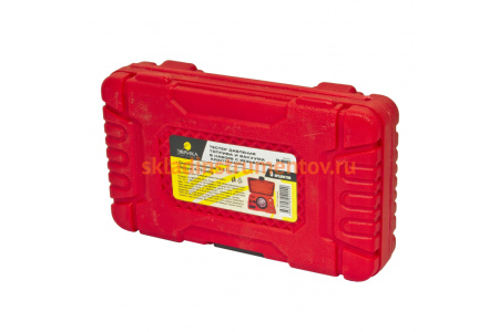 Тестер давления топлива и вакуума в наборе с резьбовыми адаптерами 9 предметов, в кейсе ЭВРИКА ER-86307