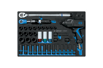 Набор пневмоинструмента KING TONY принадлежностями, ложемент, 41 предмет 9-44805AMPV