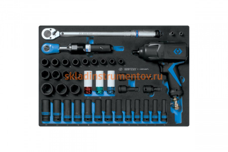 Набор пневмоинструмента KING TONY принадлежностями, ложемент, 41 предмет 9-44805AMPV