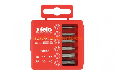 Набор бит Tx Industrial  50 мм в кейсе, 6 шт. Felo 03691516