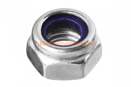 Гайка с нейлоновым кольцом ЗУБР DIN 985, M8, 5 кг, (примерно 1080 шт.) кл. пр. 6, оцинкованная, 303580-08