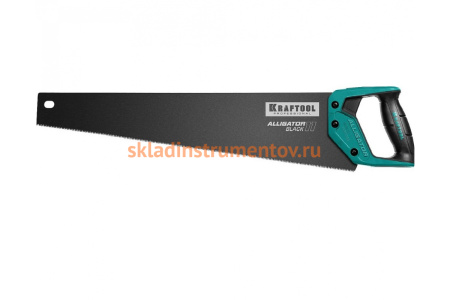 Ножовка для точного реза Kraftool "Alligator BLACK", 550 мм, 11 TPI 3D зуб, 15205-55