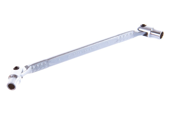 Торцевой прямой шарнирный ключ 6х7мм, 176мм JTC-3964