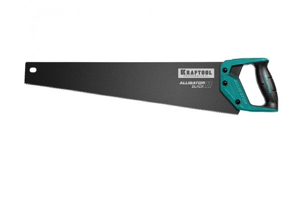 Ножовка для точного реза Kraftool "Alligator BLACK", 550 мм, 11 TPI 3D зуб, 15205-55