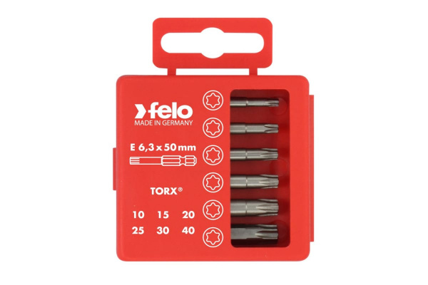 Набор бит Tx Industrial  50 мм в кейсе, 6 шт. Felo 03691516