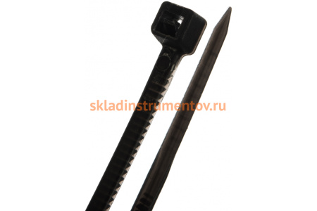 Нейлоновые хомуты-стяжки Сибин 2.5х100 мм черные 100 шт. 3788-25-100