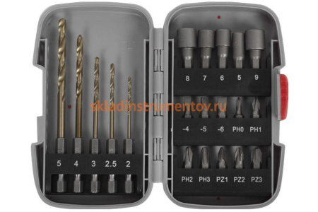 Набор насадок «ЭКСПЕРТ» для шуруповертов 20 предметов Зубр 26055-H20