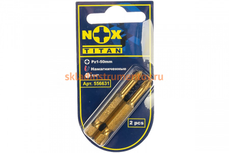 Биты Titan (PZ1; 50 мм; 2 шт.) NOX 556631