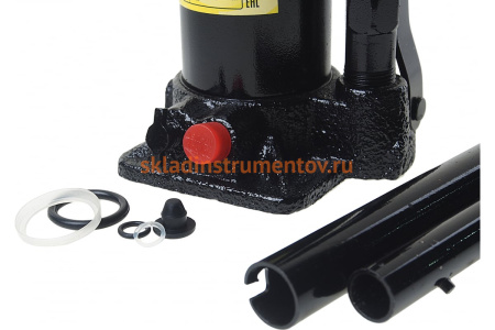 Гидравлический бутылочный домкрат в кейсе ЭВРИКА с клапаном, 3 т, ремкомплект ER-80031S