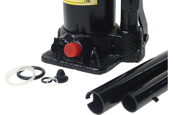 Гидравлический бутылочный домкрат в кейсе ЭВРИКА с клапаном, 3 т, ремкомплект ER-80031S