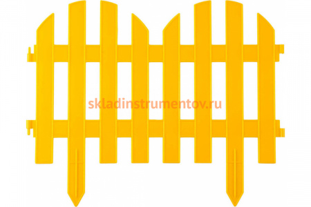 Декоративный забор Grinda Палисадник 28x300 см желтый 422205-Y