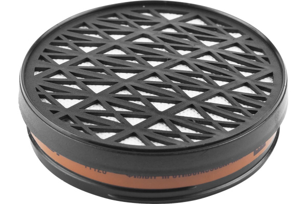 Сменный фильтр Зубр ЭКСПЕРТ, для респиратора под фильтр 1, тип А1 от органических паров, 1 шт., 11128