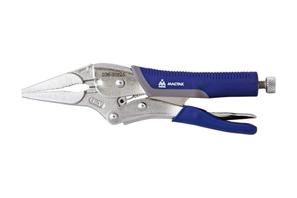 Зажим с фиксатором 225мм длинные губки МАСТАК 036-30225H