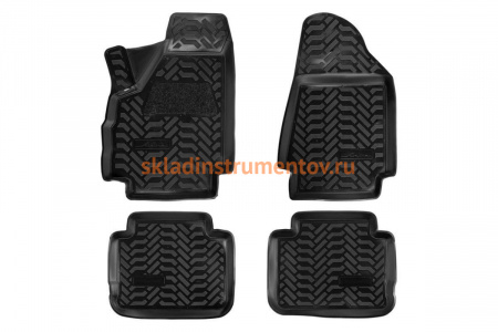 Ковры в салон Airline 3D с подпятником, для ВАЗ Нива 3 дв. Lada 4x4 (комплект из 4 шт.) ACM-PS-14