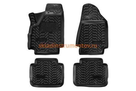 Ковры в салон Airline 3D с подпятником, для ВАЗ Нива 3 дв. Lada 4x4 (комплект из 4 шт.) ACM-PS-14