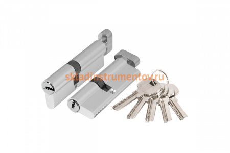 Цилиндровый механизм с вертушкой AJAX AX202/60 mm 25+10+25 CP хром 5 кл. 39867