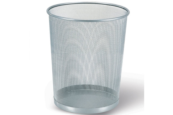 Металлическая корзина для бумаг BRAUBERG Germanium большая, 20 литров, серебристая 231957 Металлическая корзина для бумаг BRAUBERG Germanium большая, 20 литров, серебристая 231957