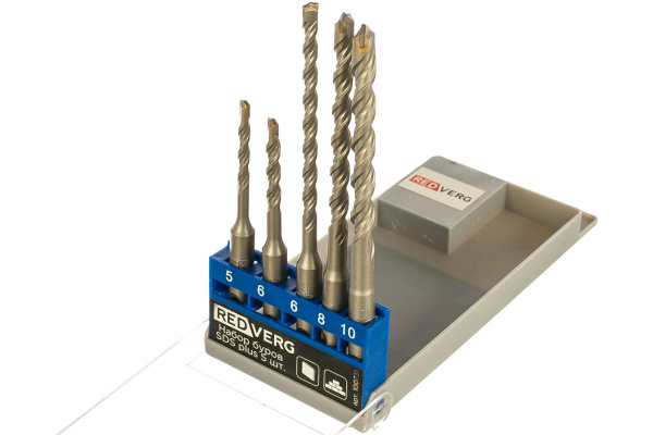Набор буров SDS plus, 5 шт. REDVERG 6621027