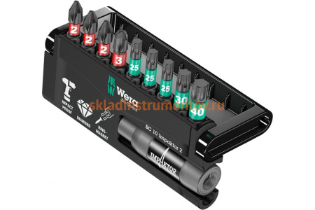 Набор насадок и держателей Wera Импактор 8751/67 -9/IMP DC 25 мм BITS WE-057682