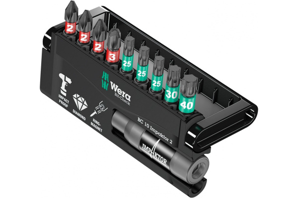 Набор насадок и держателей Wera Импактор 8751/67 -9/IMP DC 25 мм BITS WE-057682
