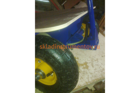 Тележка RUSKLAD платформенная, с поворотной осью ТПО О (600х1200) с пневматическими колёсами Тележка RUSKLAD платформенная, с поворотной осью ТПО О (600х1200) с пневматическими колёсами