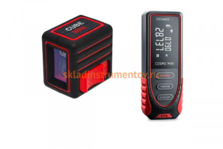 Комплект ADA: Лазерный уровень Cube MINI Basic Edition + дальномер лазерный Cosmo MINI А00585