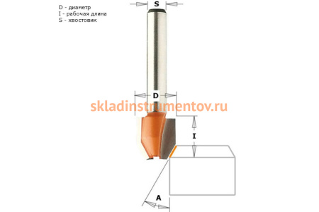 Фреза фасочная (12x12.7 мм; хвостовик 8 мм) CMT 921.030.11