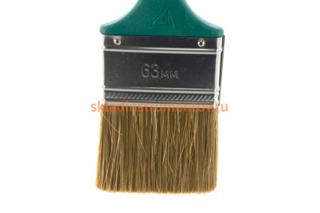 Плоская кисть STAYER Lasur Euro смешанная натуральная и искусственная щетина пластмассовая ручка 63 мм 01081-63
