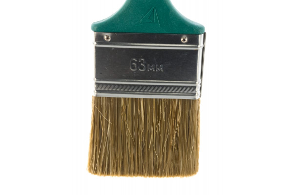 Плоская кисть STAYER Lasur Euro смешанная натуральная и искусственная щетина пластмассовая ручка 63 мм 01081-63