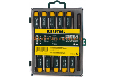 Набор отверток для ремонта мобильных телефонов KRAFTOOL 25616-H12