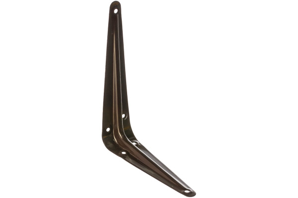 Угловой кронштейн с ребром СИБРТЕХ 125х150 мм коричневый 94023